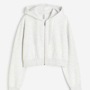 H&M GREY CROPPED HOODIE!